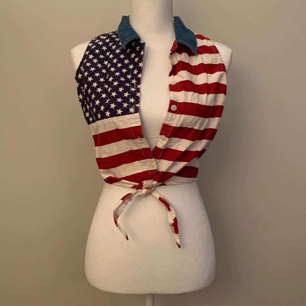 VINTAGE AMERICAN FLAG VEST